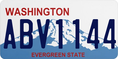 WA license plate ABV1144