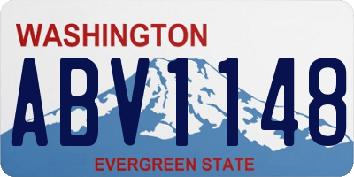 WA license plate ABV1148