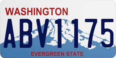 WA license plate ABV1175