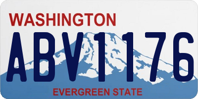 WA license plate ABV1176