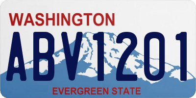 WA license plate ABV1201