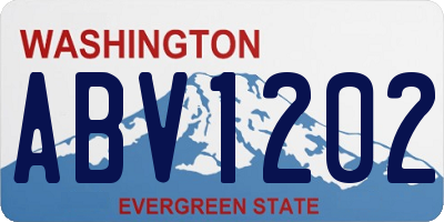 WA license plate ABV1202