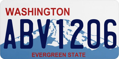 WA license plate ABV1206