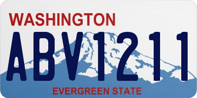 WA license plate ABV1211