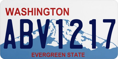 WA license plate ABV1217