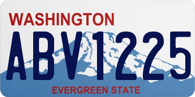WA license plate ABV1225