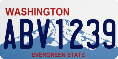 WA license plate ABV1239