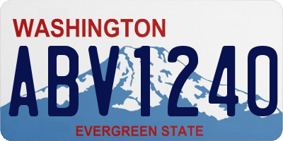 WA license plate ABV1240