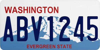 WA license plate ABV1245