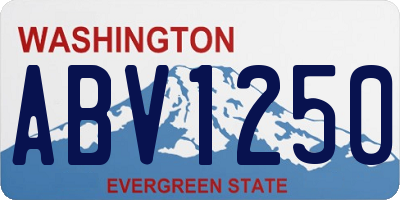 WA license plate ABV1250