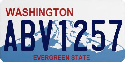 WA license plate ABV1257