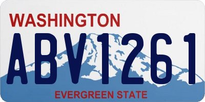 WA license plate ABV1261