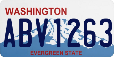 WA license plate ABV1263