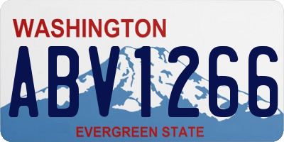 WA license plate ABV1266