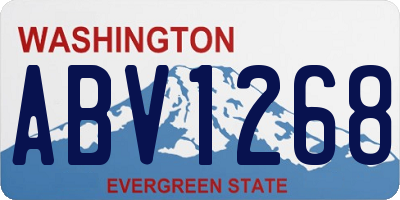 WA license plate ABV1268