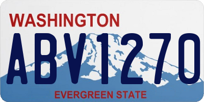WA license plate ABV1270