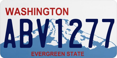 WA license plate ABV1277
