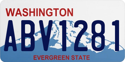 WA license plate ABV1281