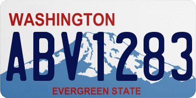 WA license plate ABV1283