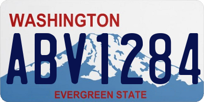 WA license plate ABV1284