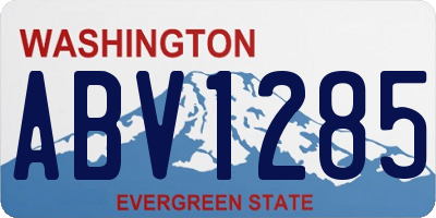 WA license plate ABV1285