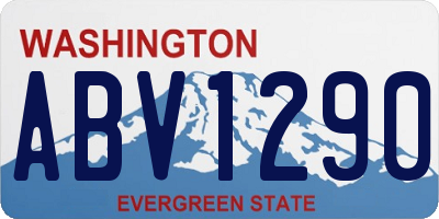 WA license plate ABV1290