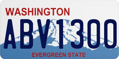 WA license plate ABV1300