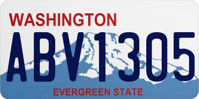 WA license plate ABV1305