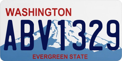 WA license plate ABV1329
