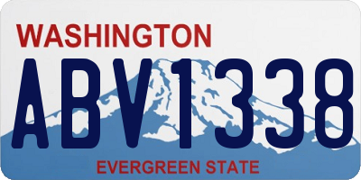 WA license plate ABV1338