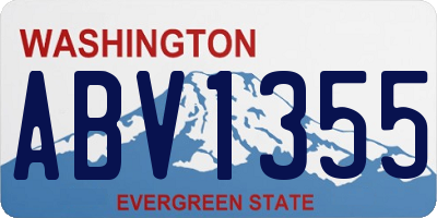 WA license plate ABV1355