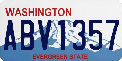 WA license plate ABV1357