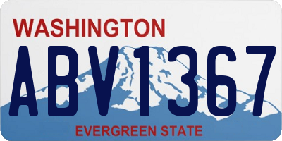 WA license plate ABV1367