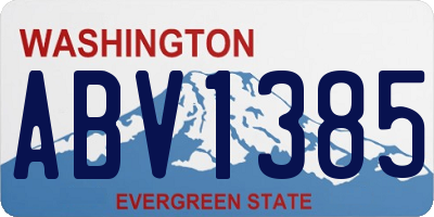 WA license plate ABV1385
