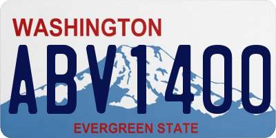 WA license plate ABV1400