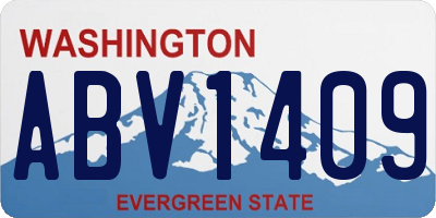 WA license plate ABV1409