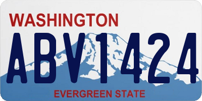 WA license plate ABV1424