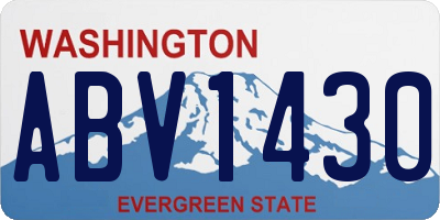 WA license plate ABV1430