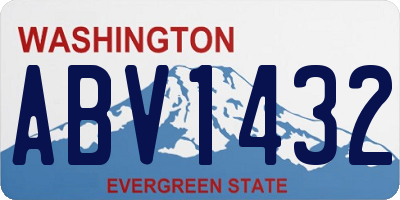 WA license plate ABV1432