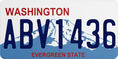 WA license plate ABV1436