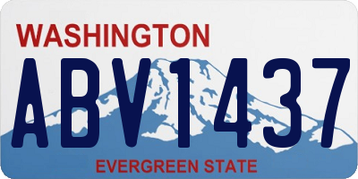 WA license plate ABV1437