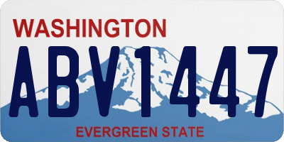 WA license plate ABV1447