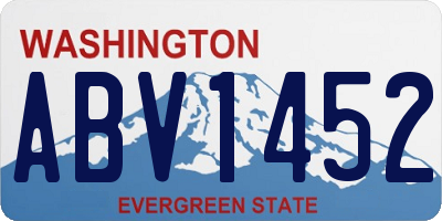 WA license plate ABV1452