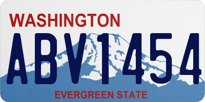 WA license plate ABV1454