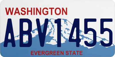 WA license plate ABV1455