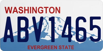 WA license plate ABV1465