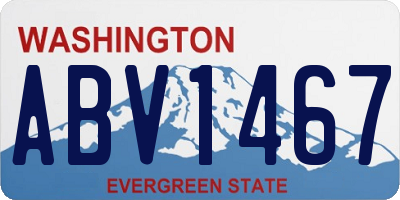 WA license plate ABV1467