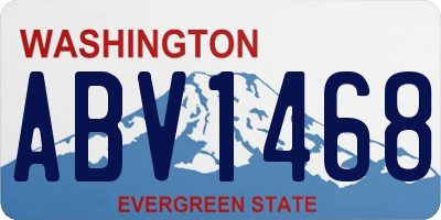 WA license plate ABV1468