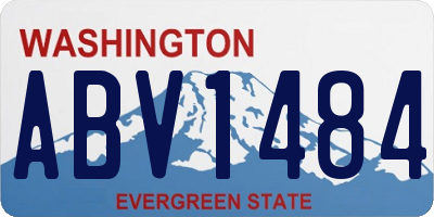 WA license plate ABV1484
