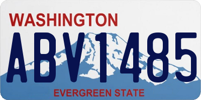 WA license plate ABV1485